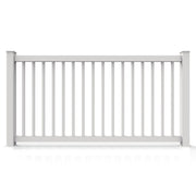 GreatBackyards Vinyl Fence 4' x 8' / White Perimeter Fence 4 ft. high x 8 ft. Wide