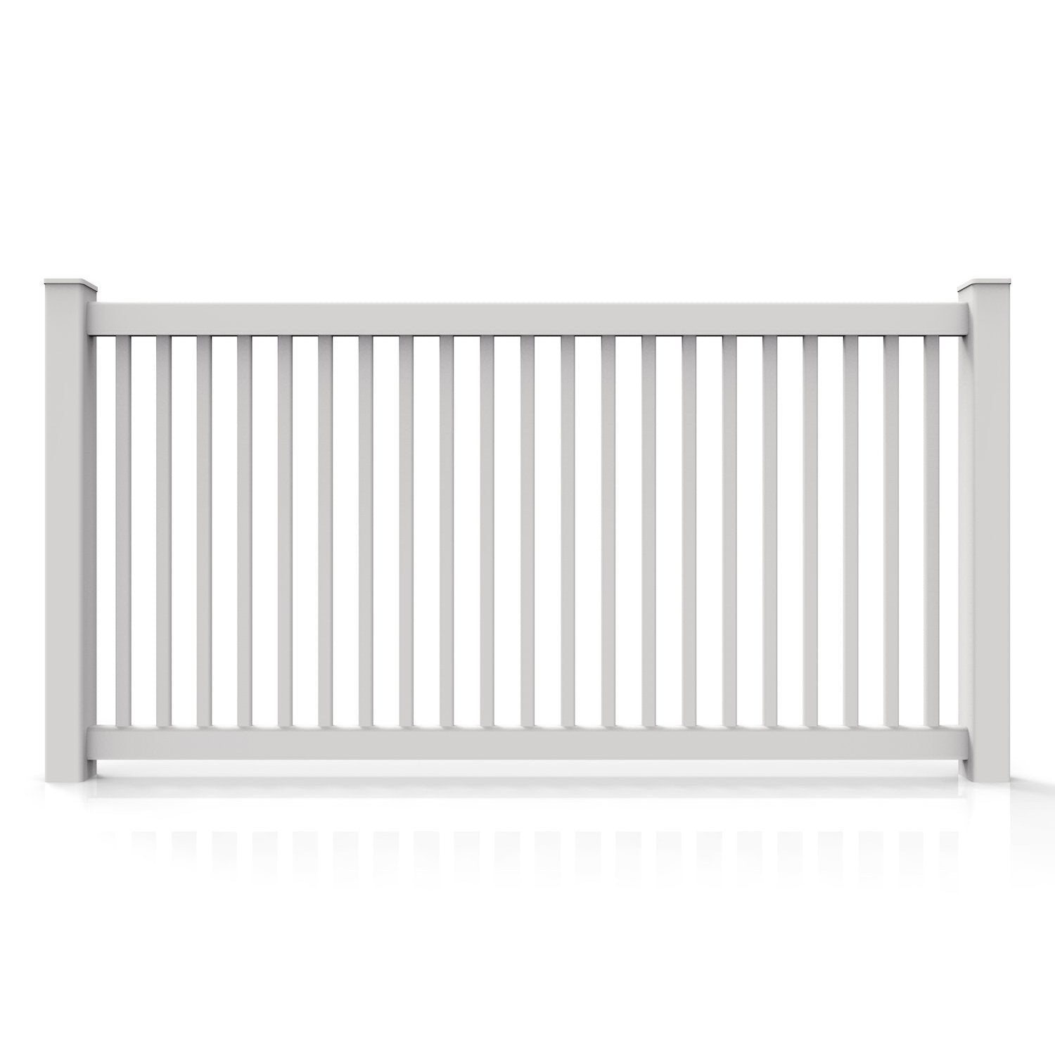 GreatBackyards Vinyl Fence 4' x 8' / White Pool Fence 4ft high x 8ft Wide