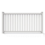 GreatBackyards Vinyl Fence 4' x 8' / White Pool Fence 4ft high x 8ft Wide