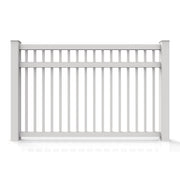GreatBackyards Vinyl Fence 5' x 8' / White Perimeter Fence 5 ft. high x 8 ft. Wide