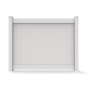 GreatBackyards Vinyl Fence 5' x 8' Wide / White Privacy 12” T&G Fence Panel Kit DRPV1