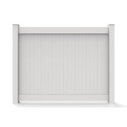 GreatBackyards Vinyl Fence 5' x 8' Wide / White Privacy 6” T&G Fence Panel Kit