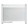 GreatBackyards Vinyl Fence 6'H x 8'W Privacy with Accent Fence Panel Kit DRPV5