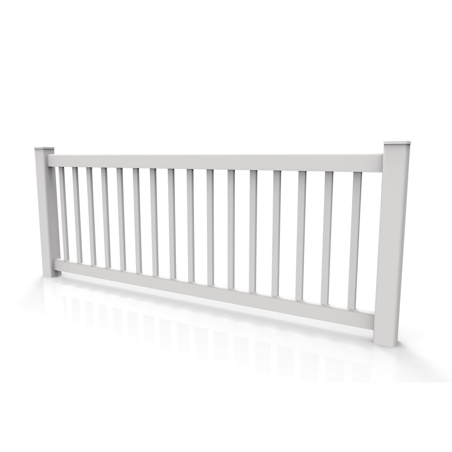 GreatBackyards Vinyl Fence Perimeter Fence 3 ft. high x 8 ft. Wide