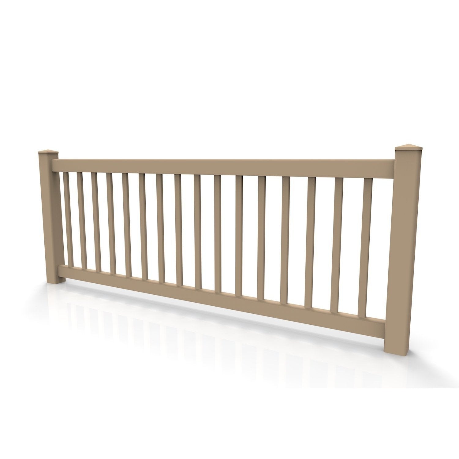 GreatBackyards Vinyl Fence Perimeter Fence 3 ft. high x 8 ft. Wide