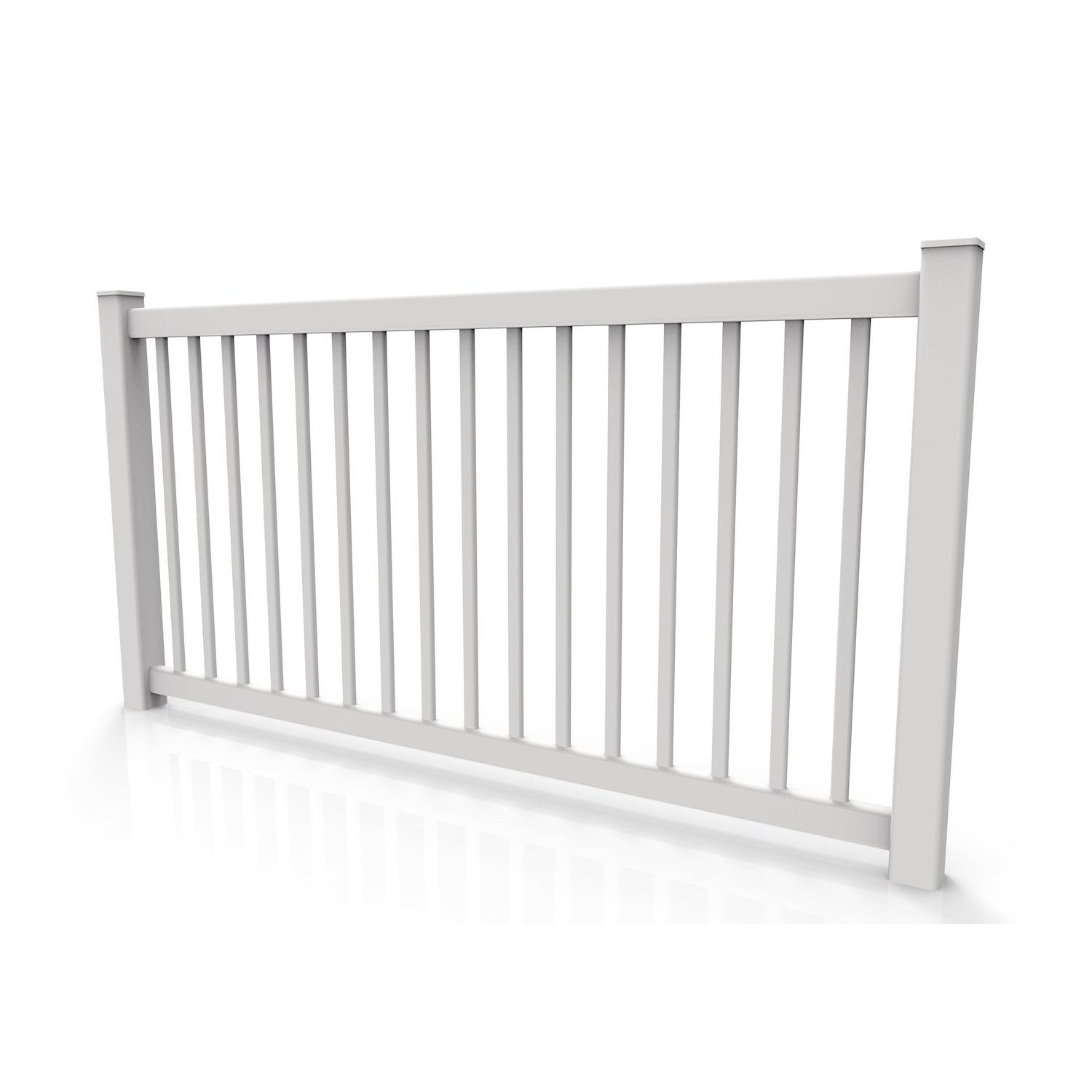 GreatBackyards Vinyl Fence Perimeter Fence 4 ft. high x 8 ft. Wide
