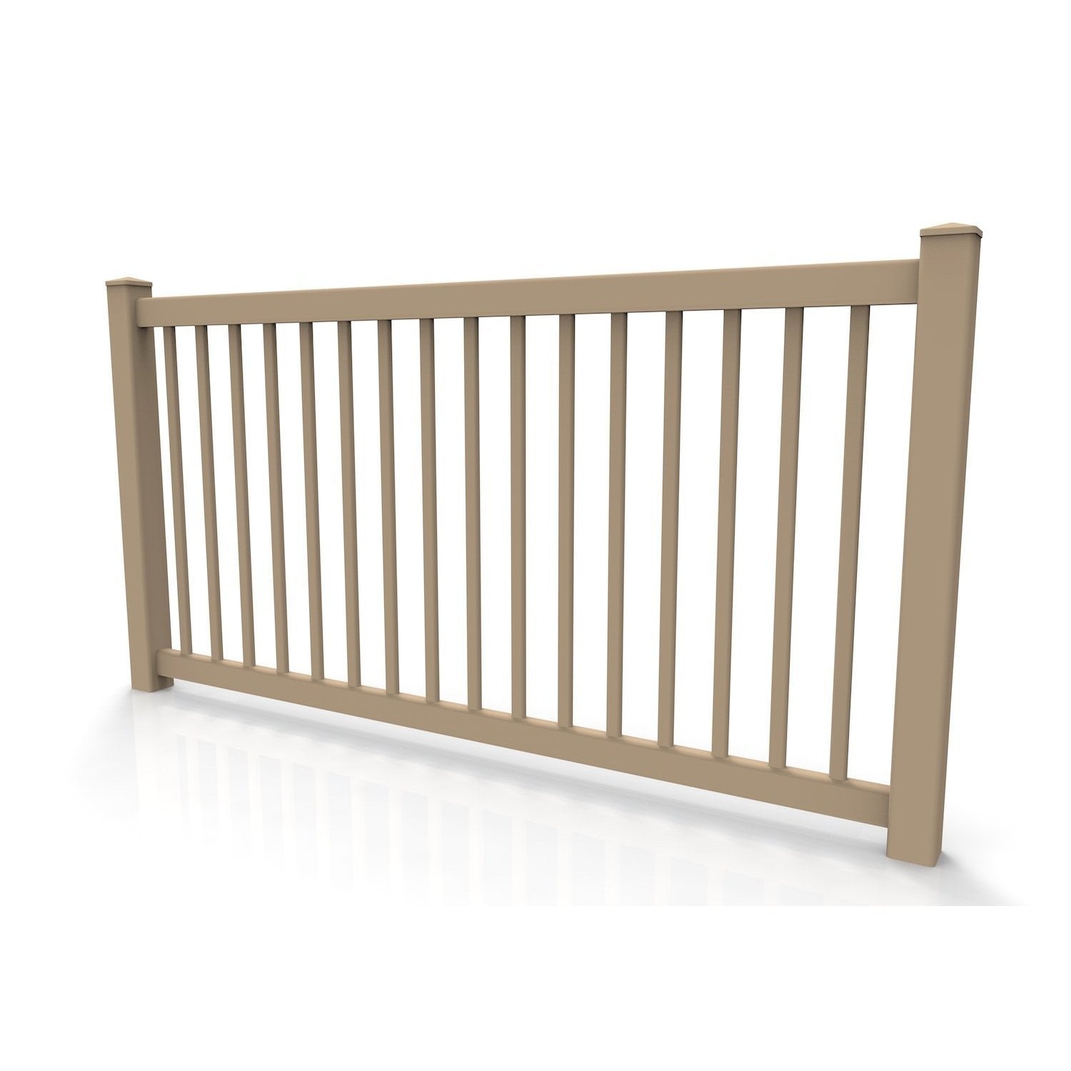 GreatBackyards Vinyl Fence Perimeter Fence 4 ft. high x 8 ft. Wide