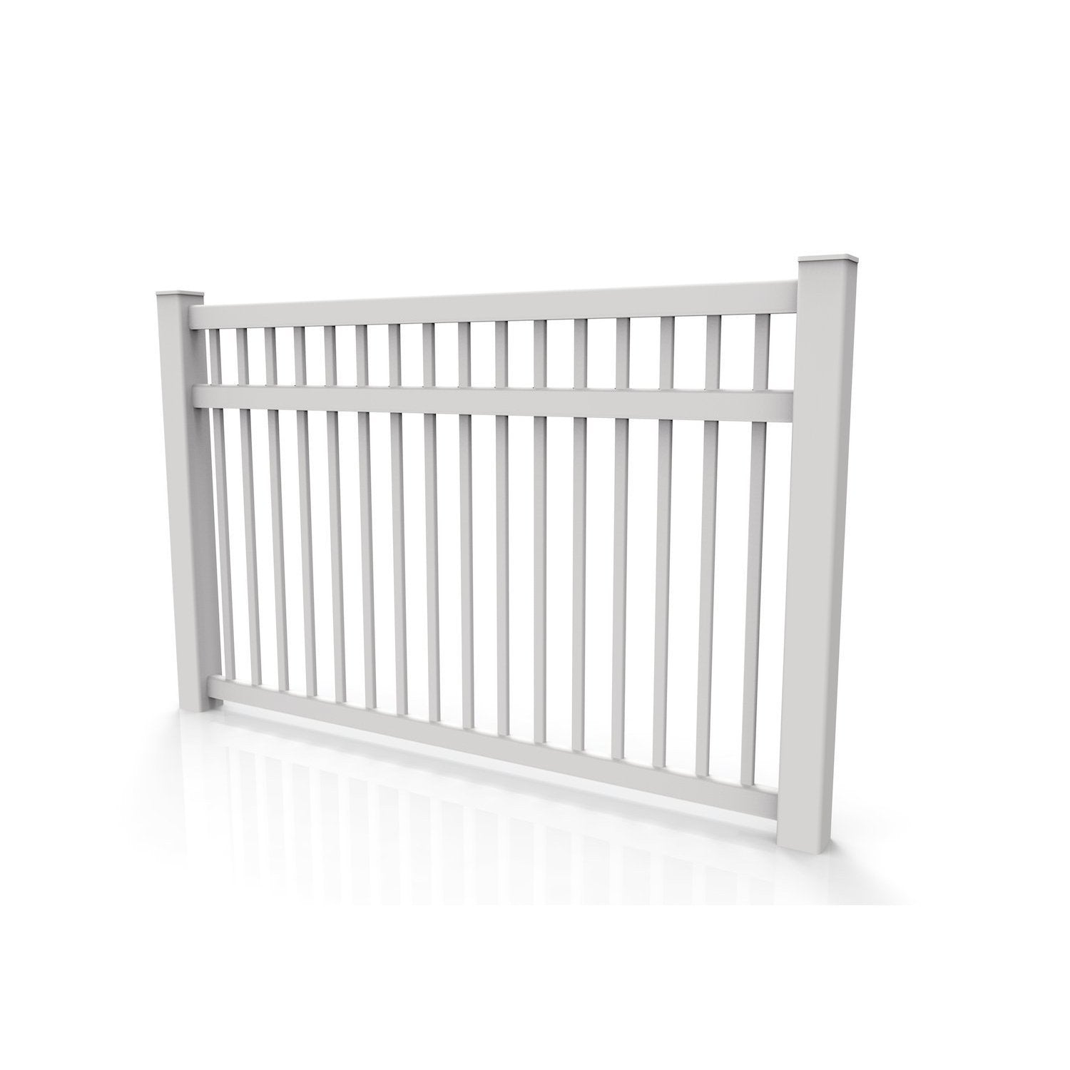 GreatBackyards Vinyl Fence Perimeter Fence 5 ft. high x 8 ft. Wide