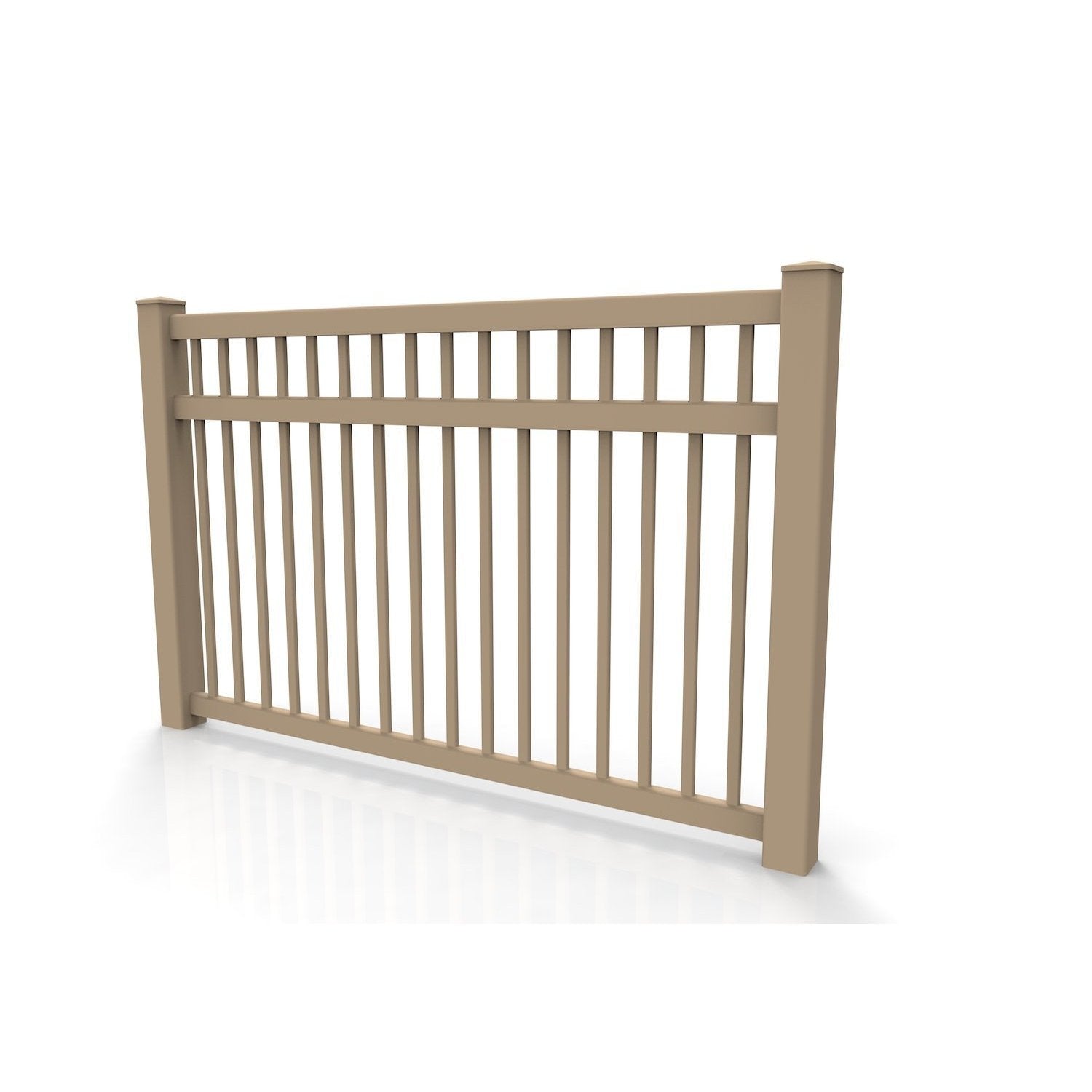 GreatBackyards Vinyl Fence Perimeter Fence 5 ft. high x 8 ft. Wide