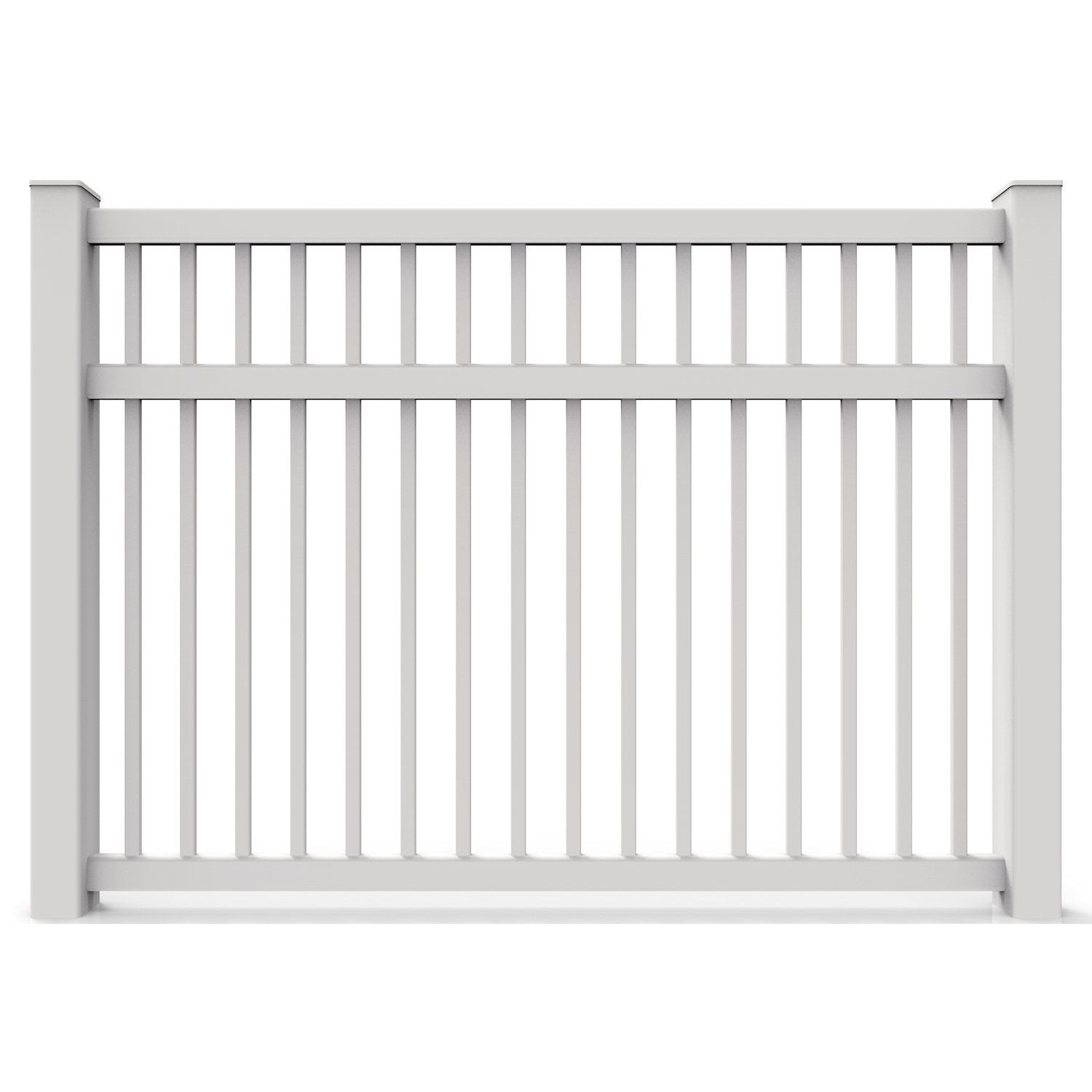 GreatBackyards Vinyl Fence Perimeter Fence 6 ft. high x 8 ft. Wide