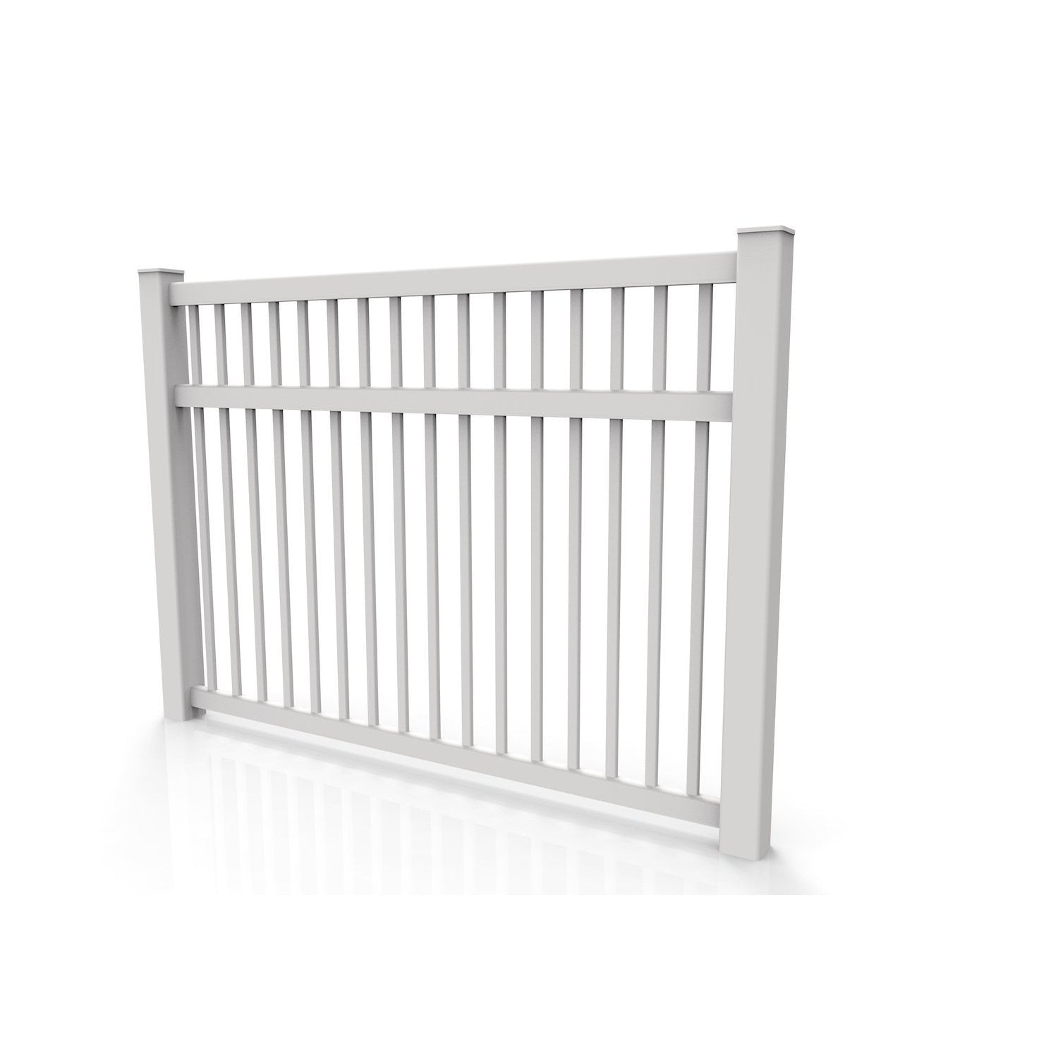 GreatBackyards Vinyl Fence Perimeter Fence 6 ft. high x 8 ft. Wide