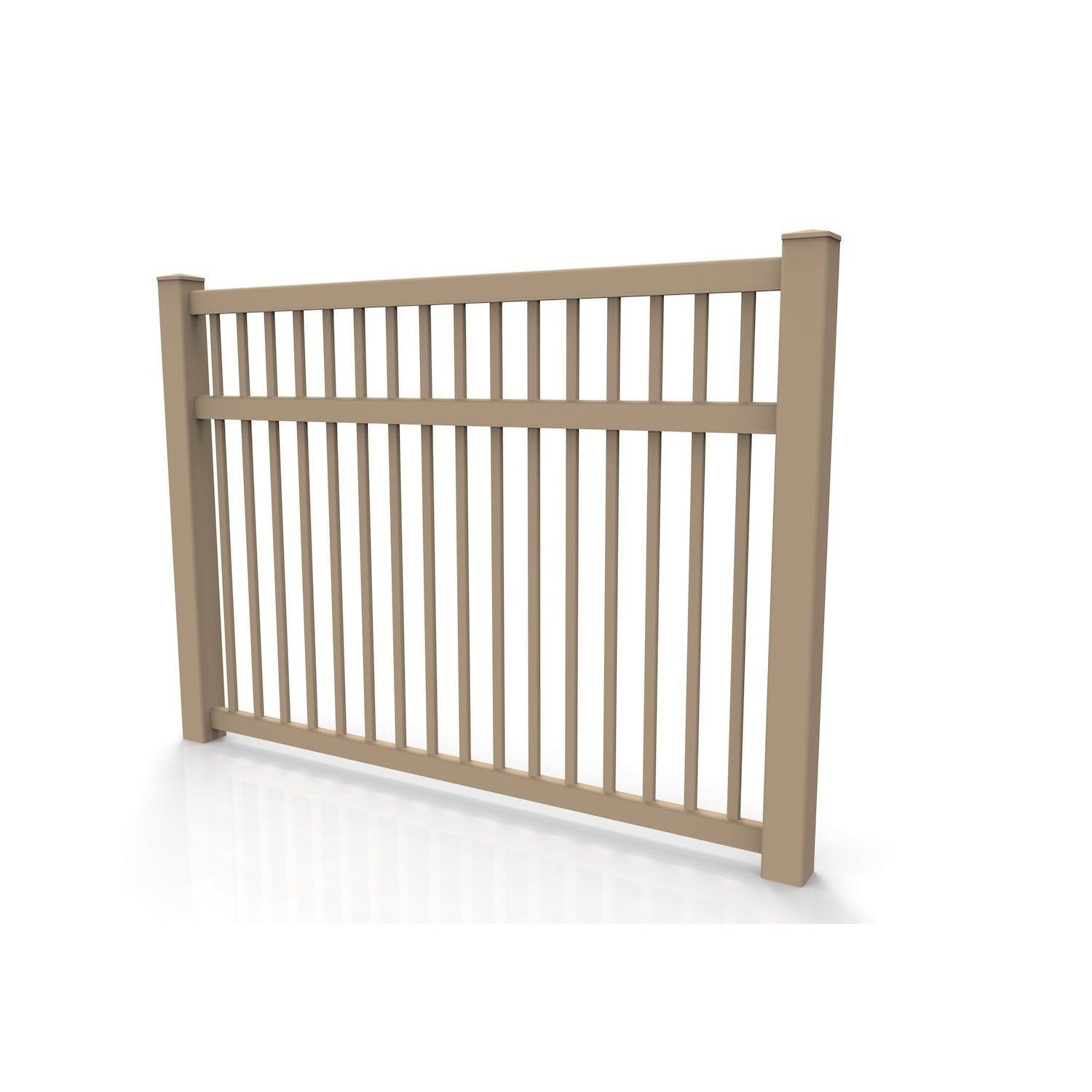 GreatBackyards Vinyl Fence Perimeter Fence 6 ft. high x 8 ft. Wide