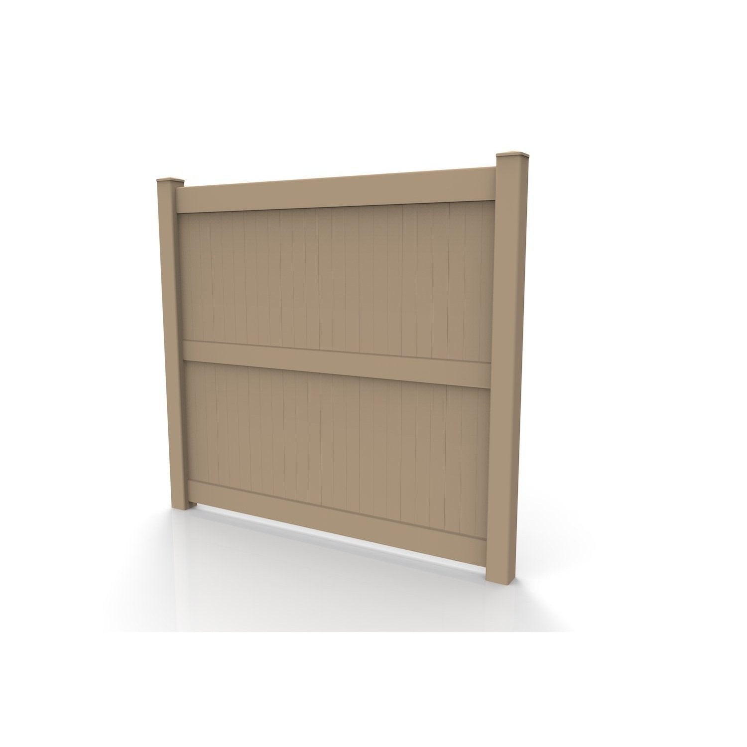GreatBackyards Vinyl Fence Privacy 12” T&G with Center Rail Fence Panel Kit DRPV17