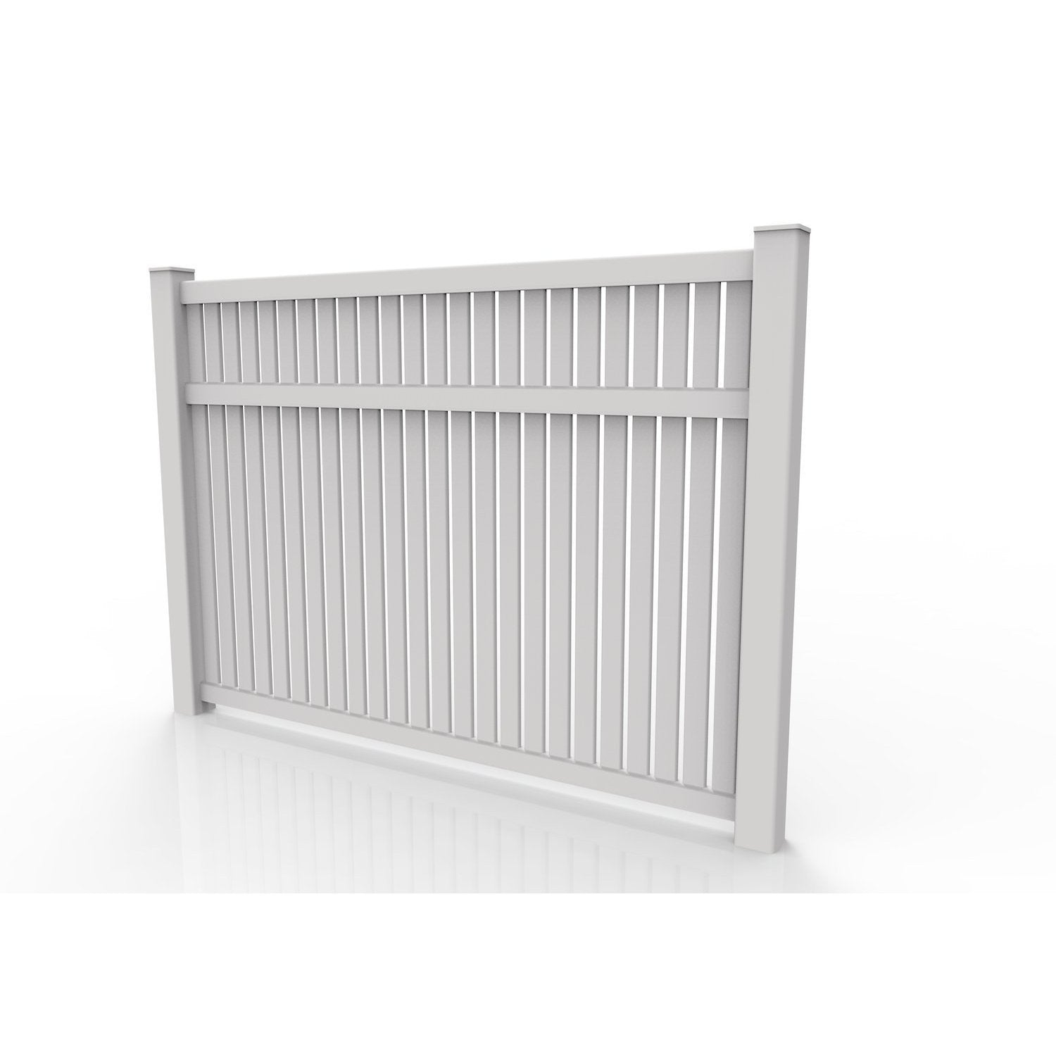 GreatBackyards Vinyl Fence Semi Privacy with Rail DRSP