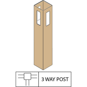 GreatBackyards Vinyl Fence Tan / 3 Way Post 4" x 4"x 60" Post DRPM1
