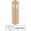 GreatBackyards Vinyl Fence Tan / 3 Way Post 4" x 4"x 60" Post DRPM1