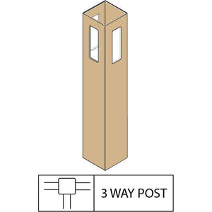 GreatBackyards Vinyl Fence Tan / 3 Way Post 5" x 5" x 96" Post DRPV1