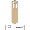 GreatBackyards Vinyl Fence Tan / 3 Way Post 5" x 5" x 96" Post DRPV1