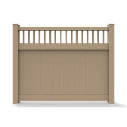 GreatBackyards Vinyl Fence Tan 6'H x 8'W Privacy with Accent Fence Panel Kit DRPV5