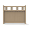 GreatBackyards Vinyl Fence Tan 6'H x 8'W Privacy with Accent Fence Panel Kit DRPV5