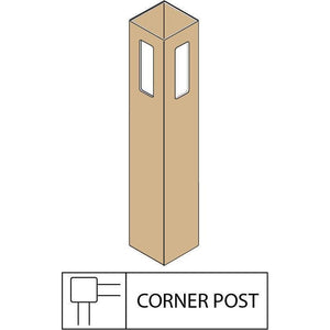 GreatBackyards Vinyl Fence Tan / Corner Post 4" x 4"x 60" Post DRPM1