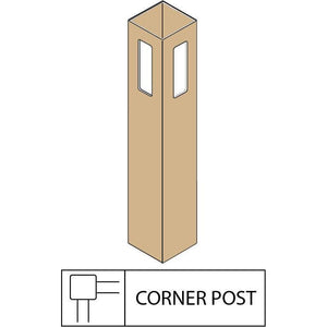 GreatBackyards Vinyl Fence Tan / Corner Post 5" x 5" x 84" Post DRPV6