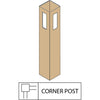 GreatBackyards Vinyl Fence Tan / Corner Post 5" x 5" x 96" Post DRPV1