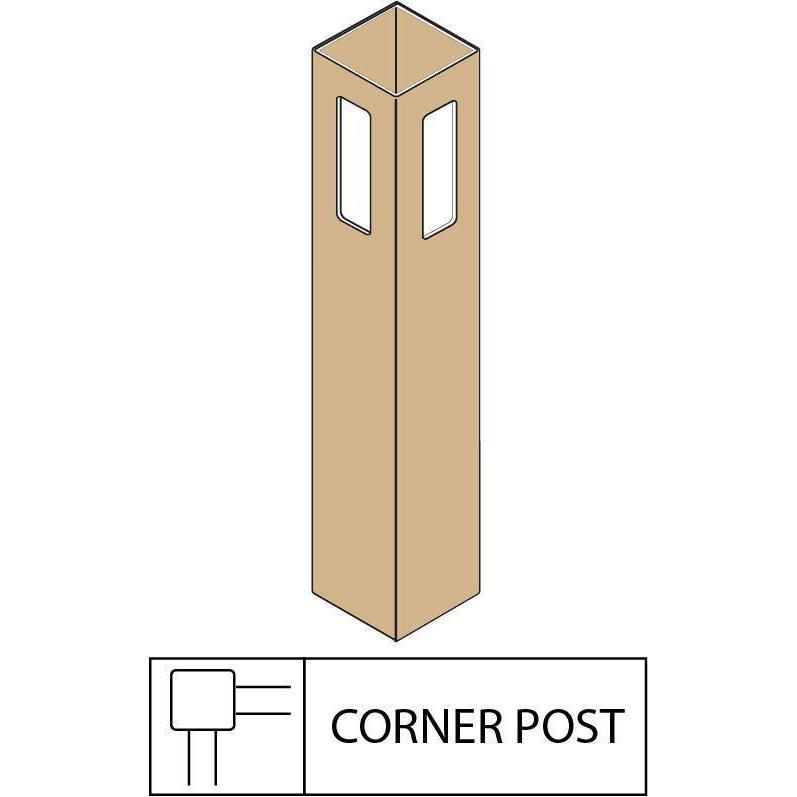 GreatBackyards Vinyl Fence Tan / Corner Post 5" x 5" x 96" Post DRPV5