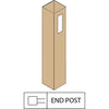 GreatBackyards Vinyl Fence Tan / End Post 4" x 4"x 60" Post DRPM1