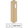 GreatBackyards Vinyl Fence Tan / End Post 4" x 4"x 78" Post DRPL1