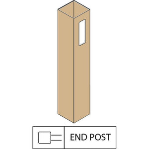 GreatBackyards Vinyl Fence Tan / End Post 5" x 5" x 84" Post DRPV6