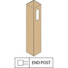 GreatBackyards Vinyl Fence Tan / End Post 5" x 5" x 96" Post DRPV1