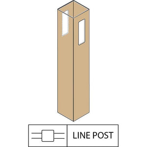 GreatBackyards Vinyl Fence Tan / Line Post 4" x 4"x 60" Post DRPM1