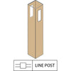 GreatBackyards Vinyl Fence Tan / Line Post 4" x 4"x 60" Post DRPM1