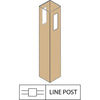 GreatBackyards Vinyl Fence Tan / Line Post 5" x 5" x 96" Post DRPV1