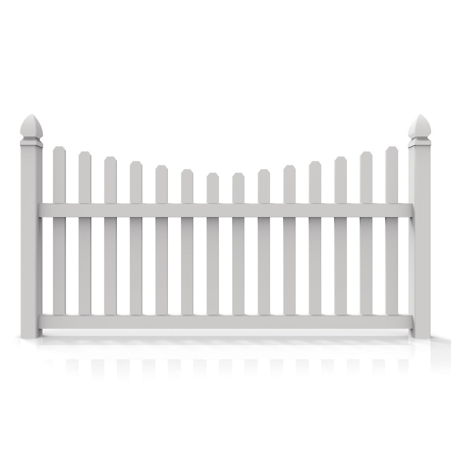 GreatBackyards Vinyl Fence Traditional Scallop Dog Ear Picket DRT6