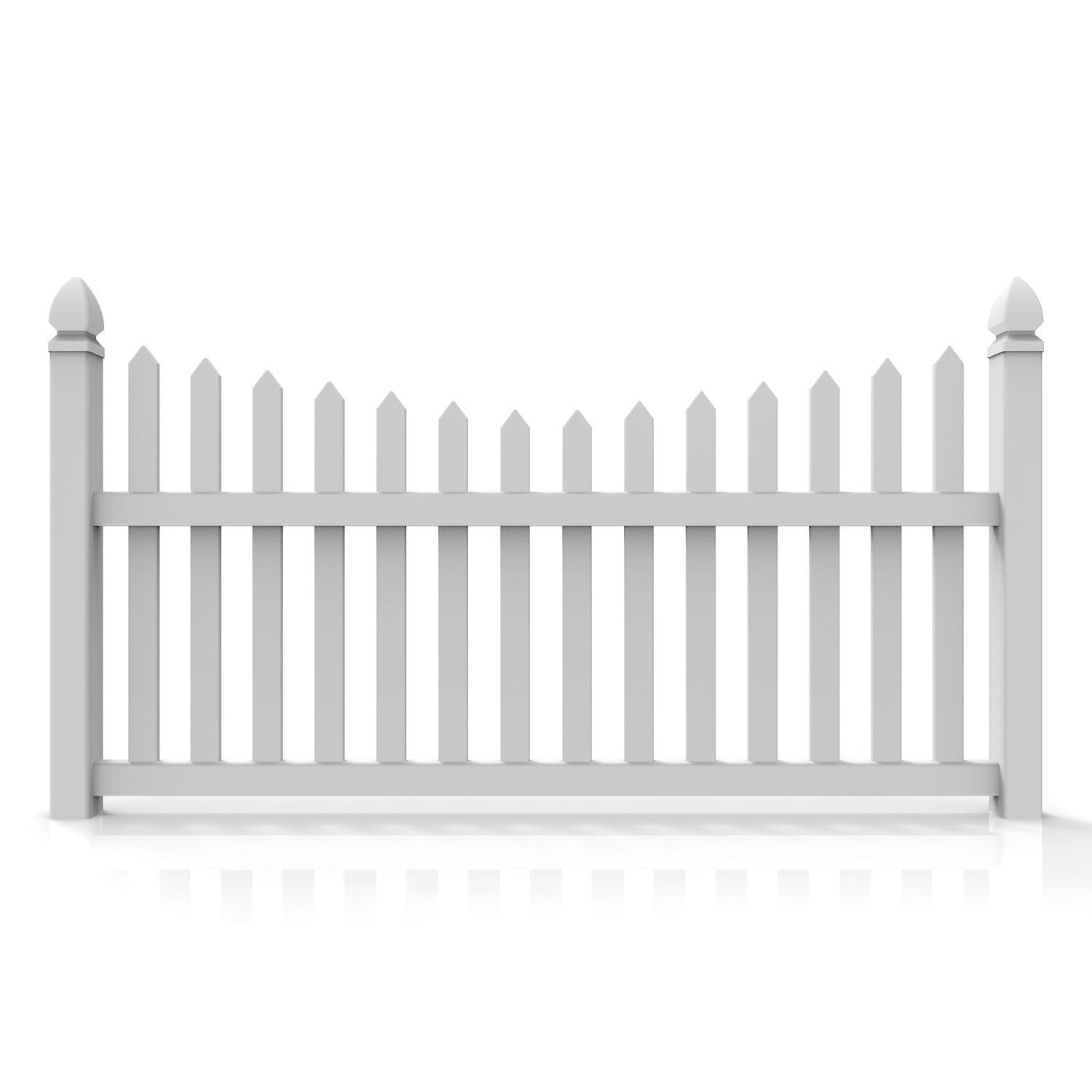 GreatBackyards Vinyl Fence Traditional Scallop Spade Picket DRT5