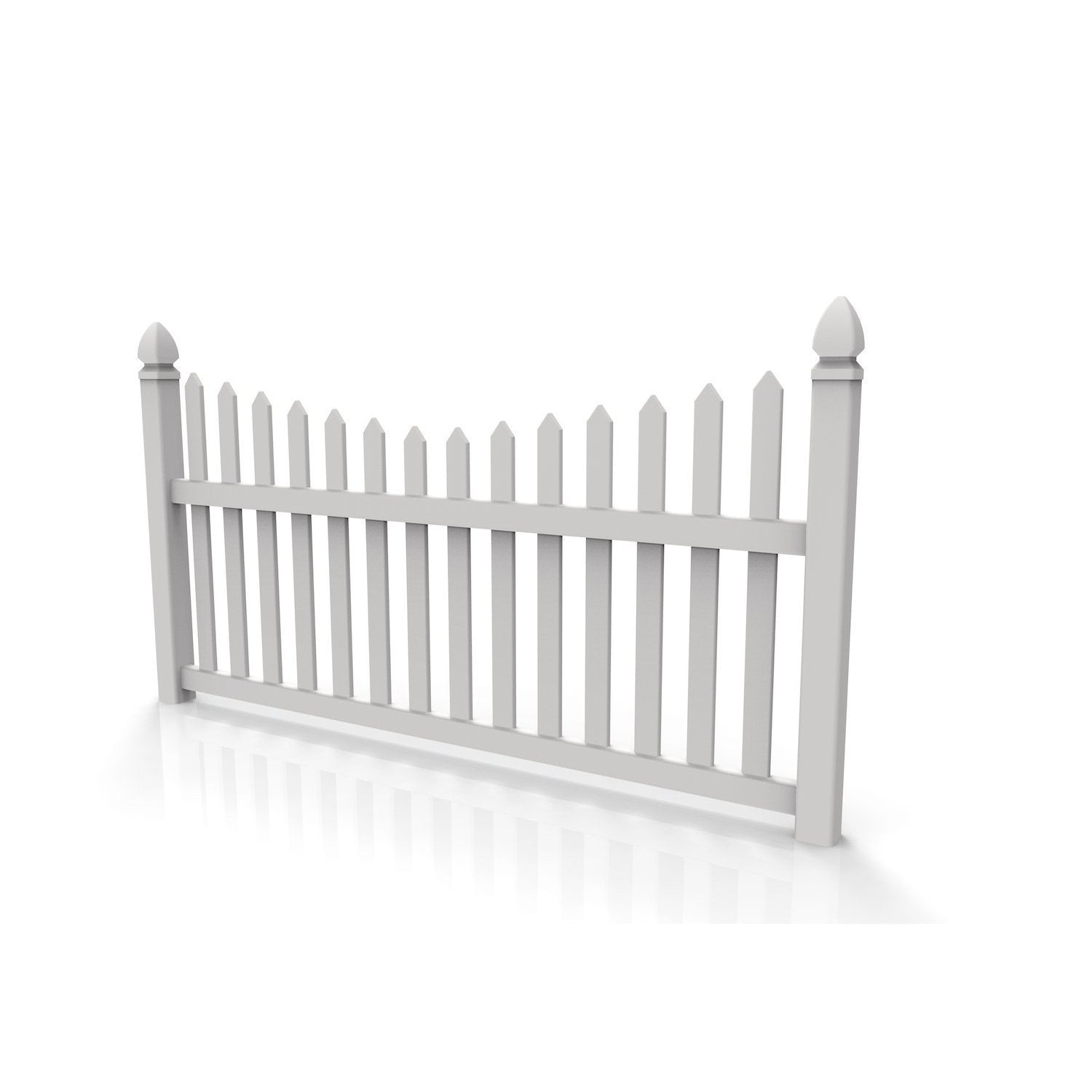 GreatBackyards Vinyl Fence Traditional Scallop Spade Picket DRT5