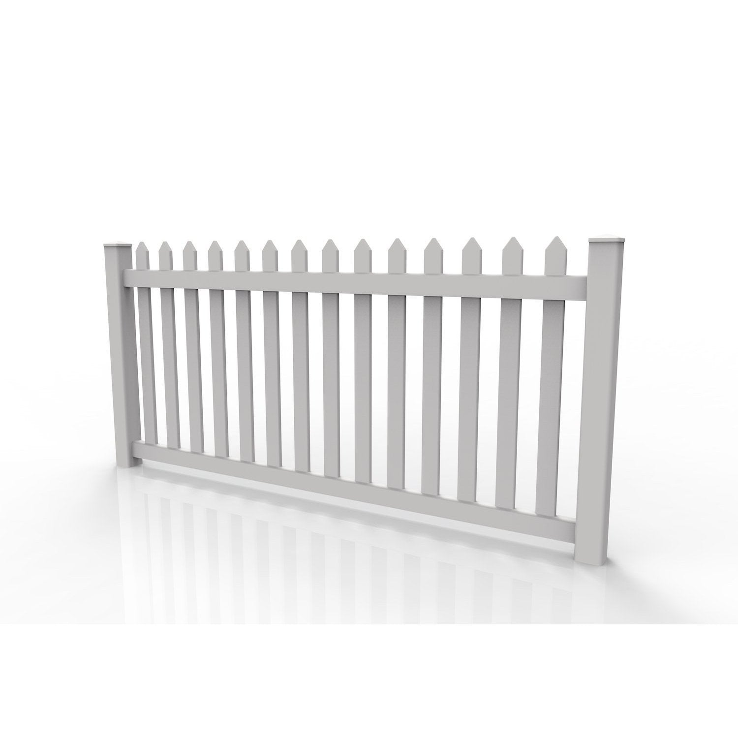 GreatBackyards Vinyl Fence Traditional Straight Spade Picket DRT1/2
