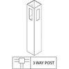 GreatBackyards Vinyl Fence White / 3 Way Post 5" x 5"x 84" Post DRPV3