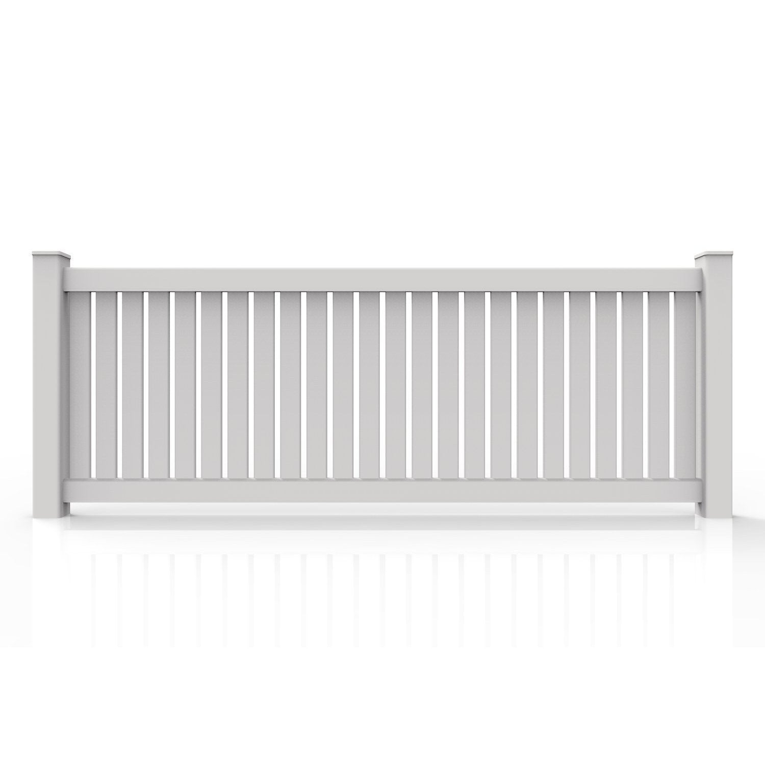 GreatBackyards Vinyl Fence White / 3'X8' Semi Privacy