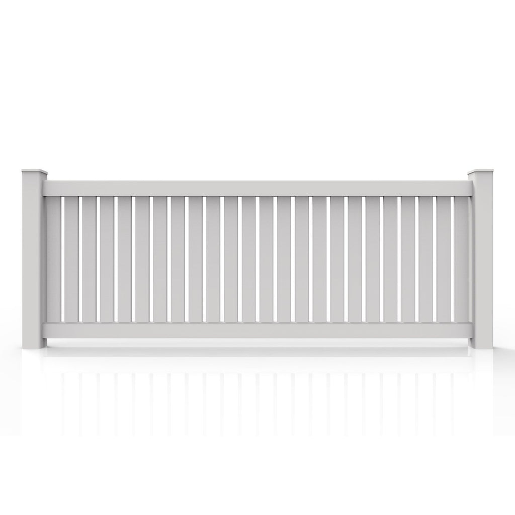 GreatBackyards Vinyl Fence White / 3'X8' Semi Privacy