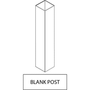 GreatBackyards Vinyl Fence White / Blank Post 4" x 4"x 60" Post DRPM1