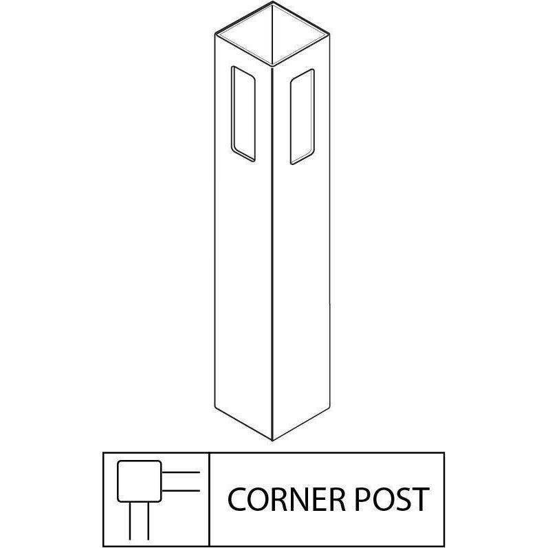 GreatBackyards Vinyl Fence White / Corner Post 5" x 5" x 90" Post DRSP3