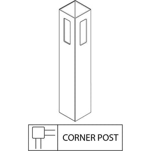 GreatBackyards Vinyl Fence White / Corner Post 5" x 5" x 96" Post DRPV1