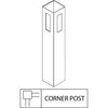 GreatBackyards Vinyl Fence White / Corner Post 5" x 5" x 96" Post DRPV1