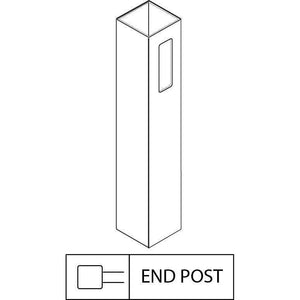 GreatBackyards Vinyl Fence White / End Post 4" x 4"x 60" Post DRPM1