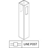 GreatBackyards Vinyl Fence White / Line Post 4" x 4"x 60" Post DRPM1