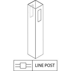 GreatBackyards Vinyl Fence White / Line Post 5" x 5" x 96" Post DRPV1