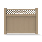 GreatBackyardz Fence Panels Default Title Greatbackyardz 6 ft. x 8 ft. Tan Vinyl Privacy with Lattice Fence Panel Kit